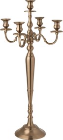 Ružovo zlatý 5-ti ramenný kovový svietnik Goldmy Rosegold – 47*47*98 cm
