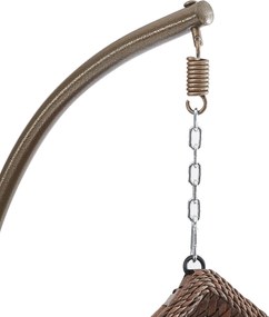 Závěsné houpací křeslo Houseland Imogen hnědé XL