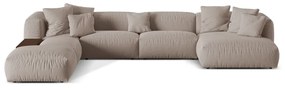 Béžová modulárna rohová pohovka (ľavý roh/do tvaru "U") Martina – Micadoni Home