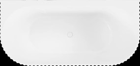 Mexen Sella, voľne stojaca vaňa ku stene, drážkovaná, 170 x 80 cm, biela lesklá, 52711708000-SS