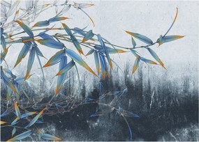 Sklenený obraz - Bambus na stene (70x50 cm)