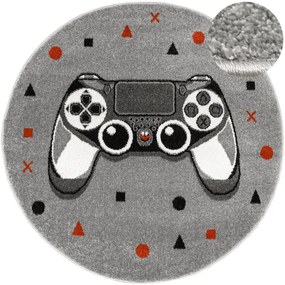 Koberec Lima G928A Gamepad svetlosivý / tmavosivý kruh
