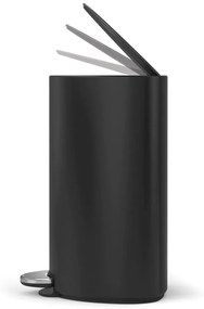 Simplehuman Pedálový odpadkový kôš 6 l, polokrúhly, čierna matná oceľ, plast
