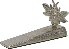 Strieborná kovová zarážka do dverí so včielkou - 14*9*8cm