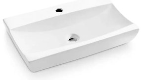 Bathco 0041 - Umývadlo na dosku SARDINERO 61,5x37,5 cm porcelán/biela