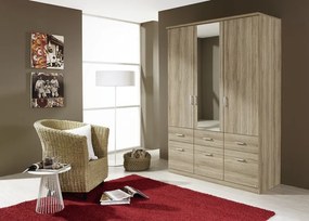 Šatníková skriňa Bremen, 136 cm, dub san remo