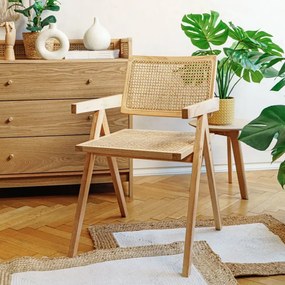 Stolička ROTIN drevená 834085