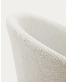 Krémovobiele čalúnené jedálenské kreslo Marvin – Kave Home