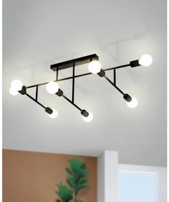 Eglo 98035 - Prisadený luster BELSIANA 8xE27/40W/230V čierna