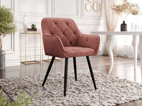 Zamatová jedálenská stolička Alonax, Dostupné poťahy: Magic Velvet 2209, Farby: čierna