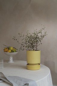 Obal na kvetináč Hoff glazúrovaný 18 cm žltý