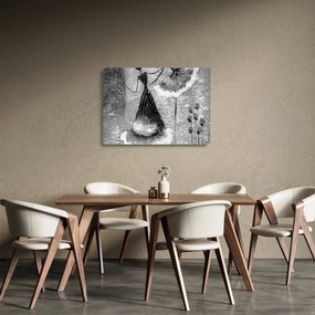 Sklenený obraz - Africká maľba (70x50 cm)