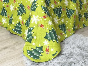 Prehoz na posteľ CHRISTMAS TREE, zelený Rozmer: 170 x 210 cm