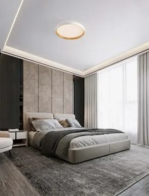LED stmievateľné drevené dizajnové stropné svietidlo Vomos 40