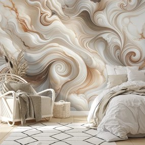 Tapeta hnedé abstraktné vlny