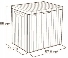 KETER CITY BOX 113L Záhradný úložný box 57,8 x 44 x 55 cm, grafit 17208324