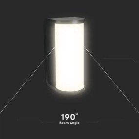 LED Vonkajšie nástenné svietidlo LED/12W/230V 3000/4200/6500K IP65 čierna