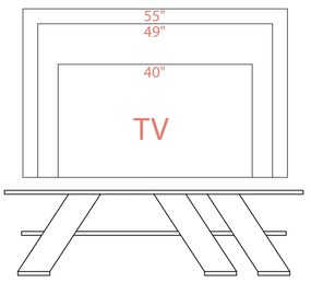 TV stolek Houseland Fella dub safírový