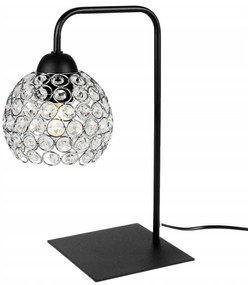 Stolová lampa CRYSTAL, 1x strieborné krištáľové tienidlo