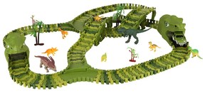 KIK XXL TRACK Závodná dráha s dinosaurami a autami, 254 dielov