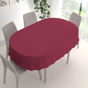 Biante Veľký dekoračný oválny obrus BKS-414 Malinovo červený 160x200 cm