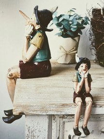 Dekorácie sediaci Pinocchio - 4 * 7 * 15 cm