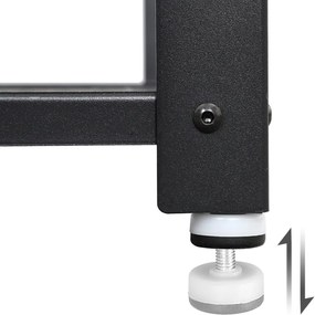 Lavica na topánky s 2 policami, botník s kovovým rámom, rustikálny hnedý