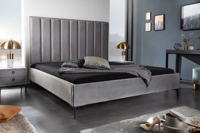 Dizajnová posteľ Gallia 180 x 200 cm strieborno-sivá