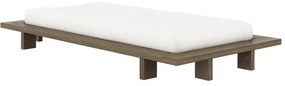 Hnedá jednolôžková posteľ z borovicového dreva s roštom 90x200 cm Japan – Karup Design