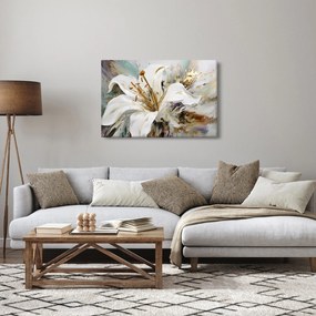 Obraz - Abstrakcia s ľaliou (90x60 cm)