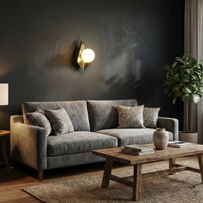 Toolight Toolight, nástenné svietidlo 1xG9 APP1411-W, čierna-zlatá, OSW-08087