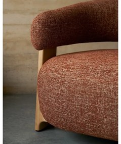 Ženilkové kreslo v terakotovej farbe Granite – Kave Home