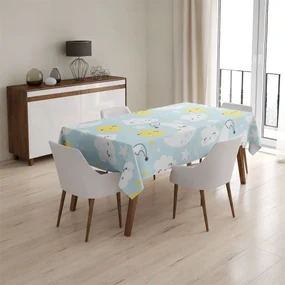 Sablio Obrus Mesiace, slniečka a obláčiky - 90x90 cm