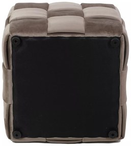 Taburet Casel Velvet tmavě béžový