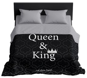 Detexpol Luxusný prehoz na posteľ 220x240 cm - Queen a King black