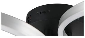 LED stmievateľné stropné svietidlo v čierno-striebornej farbe Caruso – Trio