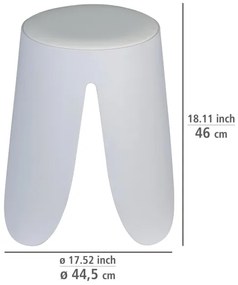 WENKO 26086100 - Stolička COMISO 44,5x46 cm biela