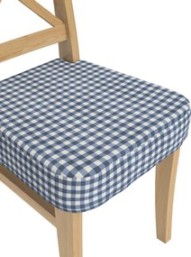 Sedák na stoličku Ingolf farba produktu tmavomodrá látka vzorované