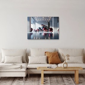 Obraz - 3D priestor s guľami II. (70x50 cm)