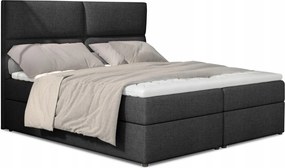 Manželská posteľ Boxspring 165 cm Alyce (tmavosivá Inari 96) (s matracmi)