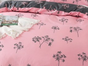 XPOSE® Predĺžené bavlnené Renforcé obliečky IDIL - sivé/ružové