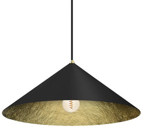 Závesné svietidlo Fuji, 1x čierne/zlaté kompozitné tienidlo, (fi 50cm), b