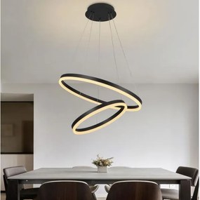 Brilagi - LED Stmievateľný luster na lanku CIRCLE LED/70W/230V 3000-6500K čierna +DO