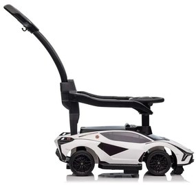 Lean Toys Detské odrážadlo Lamborghini QLS-996T s rúčkou - biele