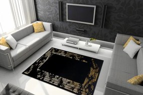 Koberec GLOSS 408C 86 Glamour - čierny, zlatý