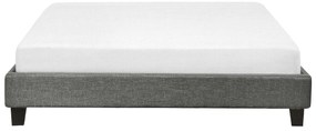 Sivá čalúnená posteľ 160 x 200 cm ROANNE Beliani