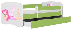 Detská posteľ Babydreams víla s krídlami zelená