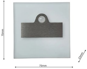 Schodiskové LED svietidlo Lumi, 1x LED 0,6w, 6500k, s, pohybový senzor