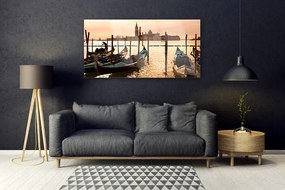 Obraz na akrylátovom skle Loďka more príroda 120x60 cm
