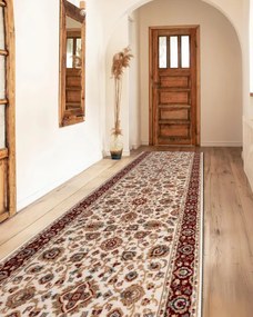 Behúň NAIN 6999 51063 Ornament / Kvety, béžový / bordový